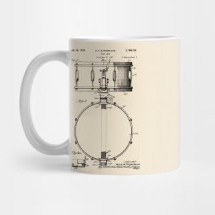 Snare Drum 1939 Vintage Patent Print Mug